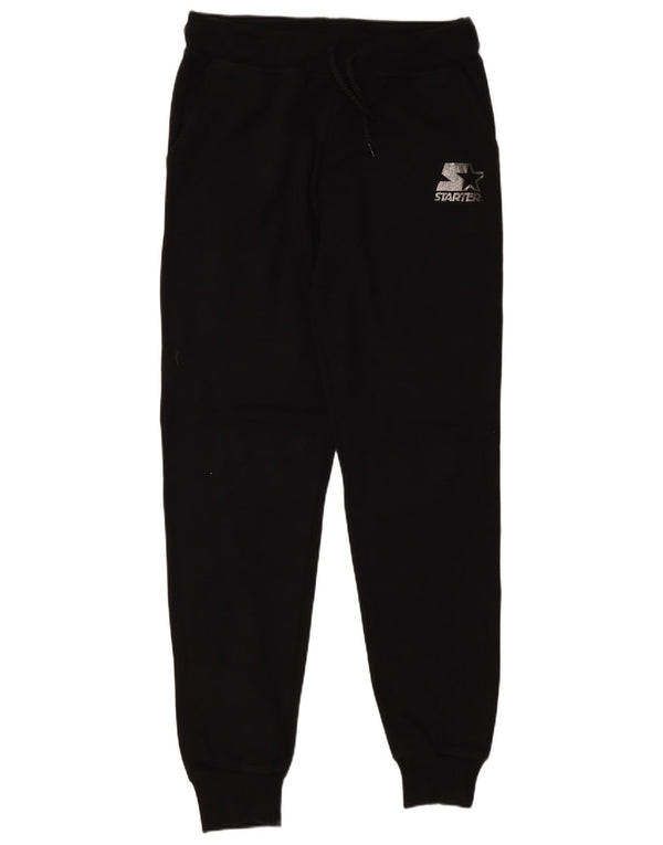Calça de treino feminina Starter Joggers UK 10 pequeno algodão preto
