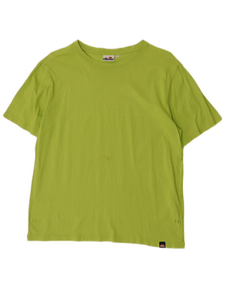 Ellesse Camiseta Masculina Top Pequeno Algodão Verde