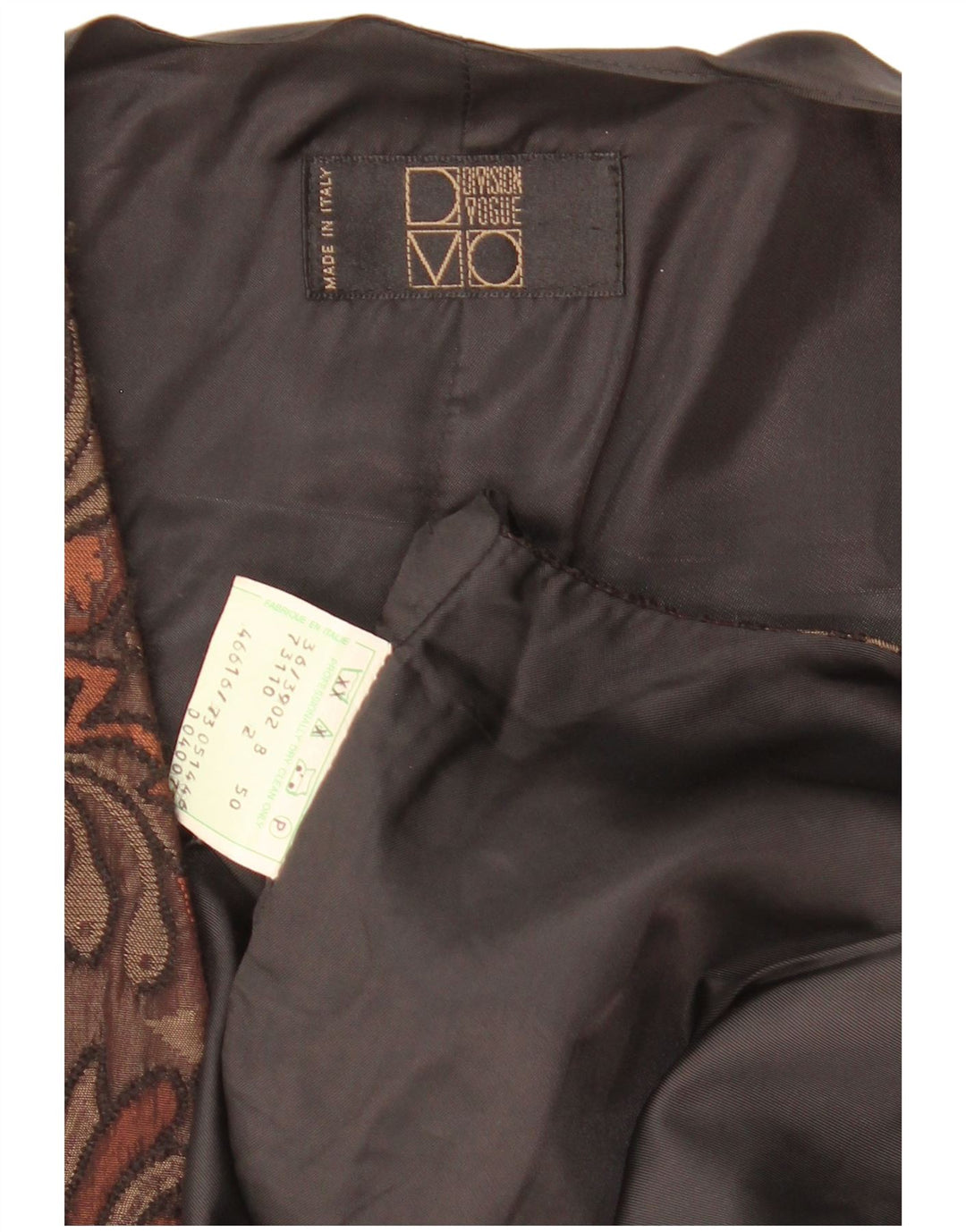 Colete masculino Division Vogue IT 50 lã floral marrom médio