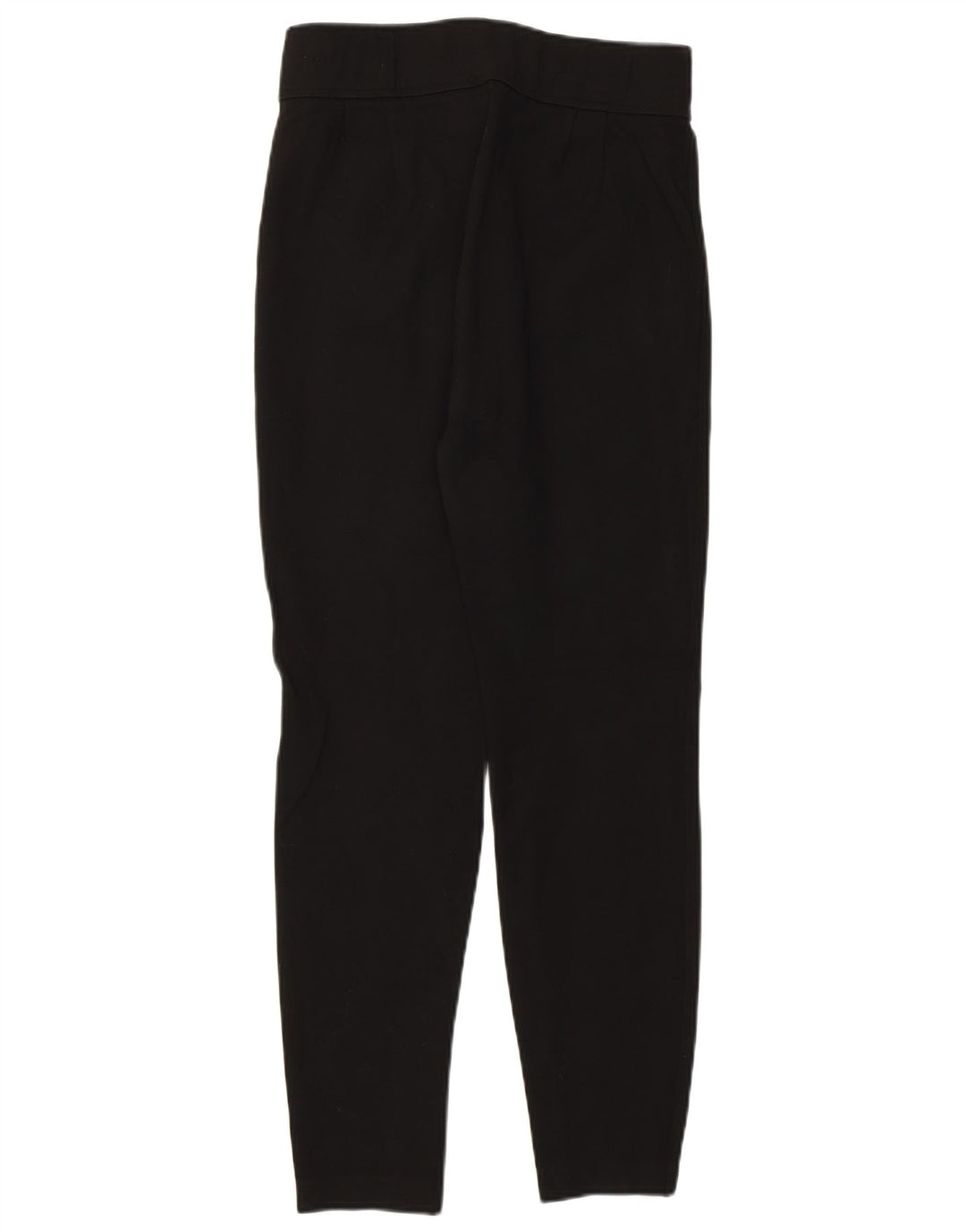 Zara Calça feminina skinny cintura alta cortada média W28 L27 preta viscose