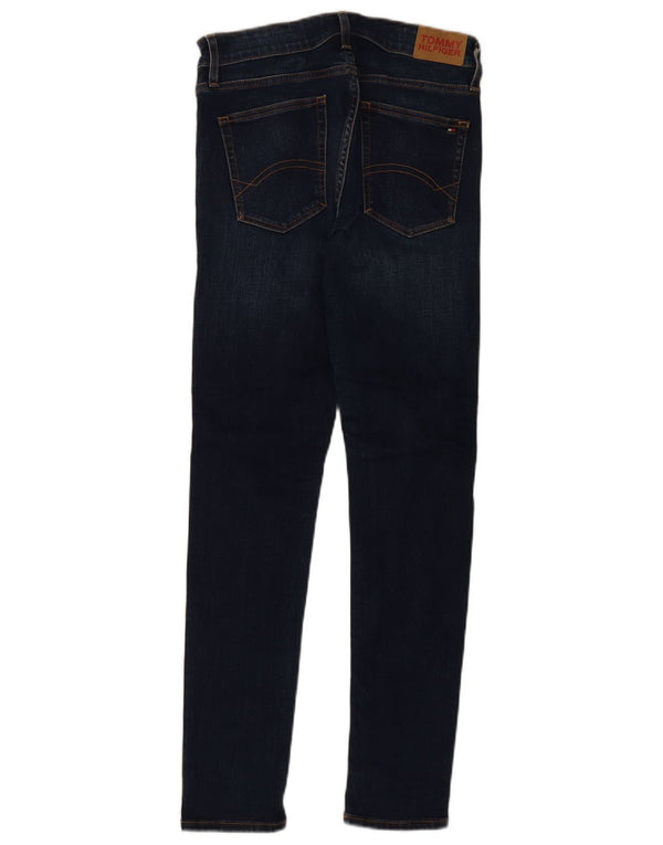 Tommy Hilfiger Meninos Jeans Skinny 13-14 Anos W28 L30 Azul Marinho Algodão