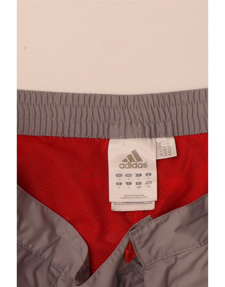 Adidas Mens Bermuda Shorts Grande W36 Cinza Poliéster