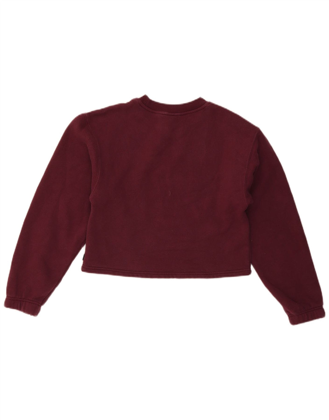 VANS Womens Crop Sweatshirt Jumper UK 10 Pequeno Borgonha