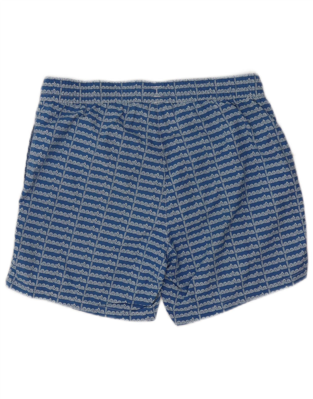 Lacoste Mens Graphic Natação Shorts Tamanho 5 Grande Azul Poliéster