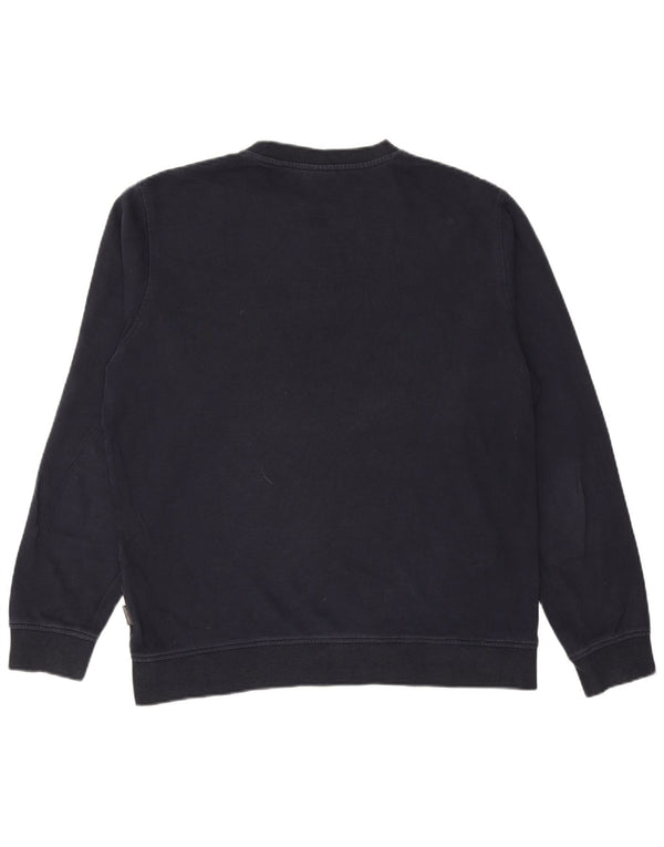 JACK & JONES moletom gráfico masculino jumper grande algodão azul marinho