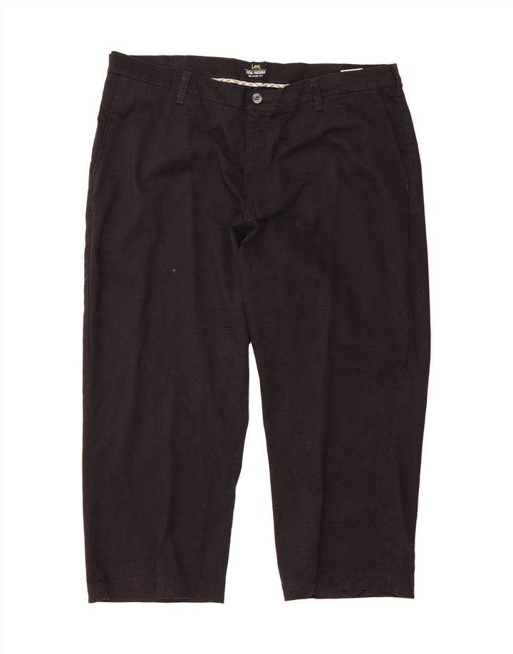LEE Mens Total Freedom Relaxed Fit Cropped Trousers W40 L25 Black Vintage Lee and Second-Hand Lee from Messina Hembry 