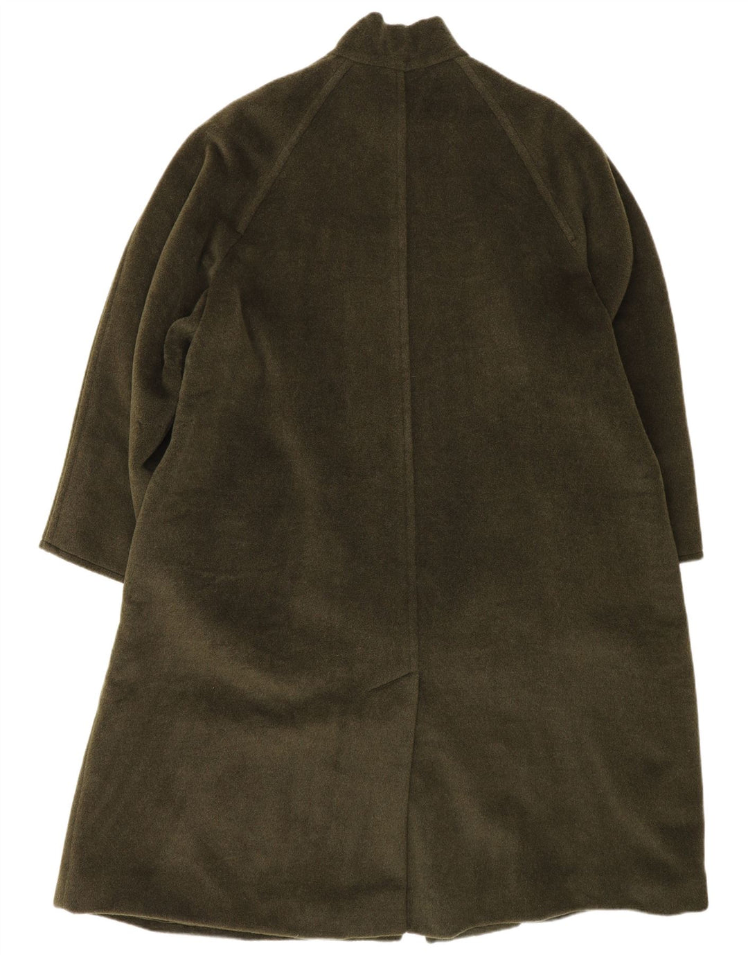 Sobretudo feminino Max Mara Reino Unido 12 lã virgem cáqui médio