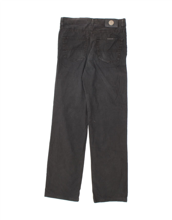 TRUSSARDI Womens Straight Casual Trousers W32 L31  Black Cotton Vintage Trussardi and Second-Hand Trussardi from Messina Hembry 