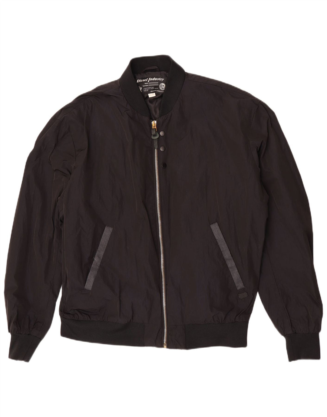 Jaqueta Bomber Masculina Diesel UK 44 2XL Poliéster Preto