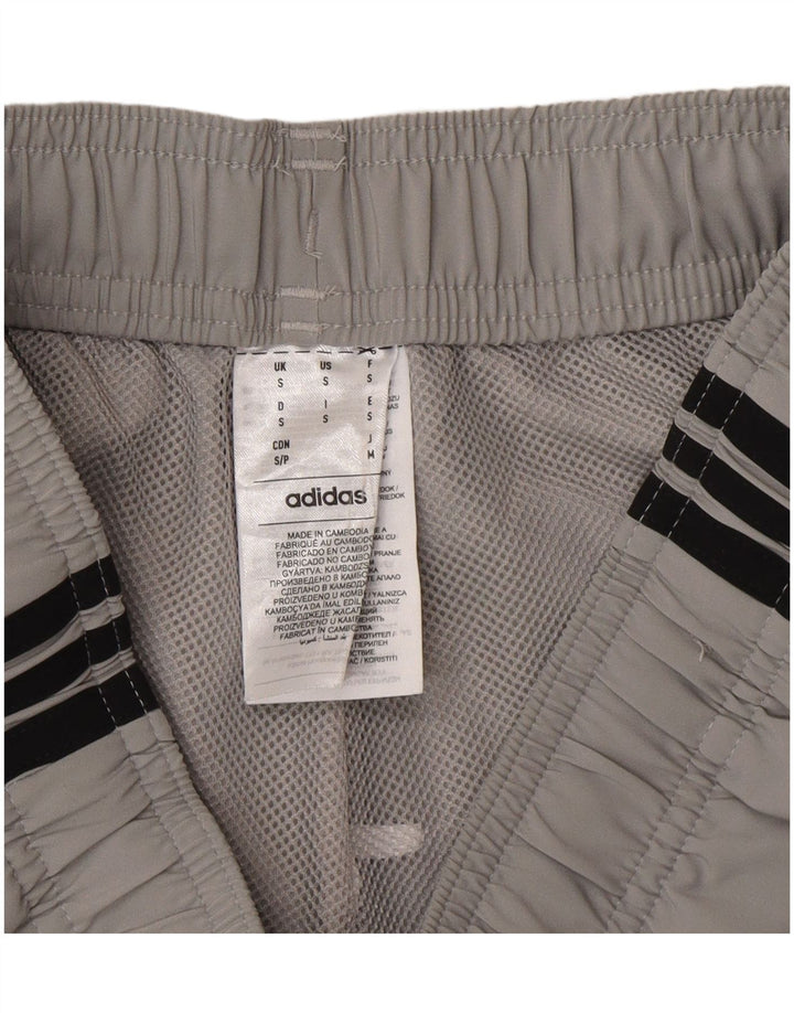 Shorts esportivos masculinos Adidas pequeno poliéster cinza