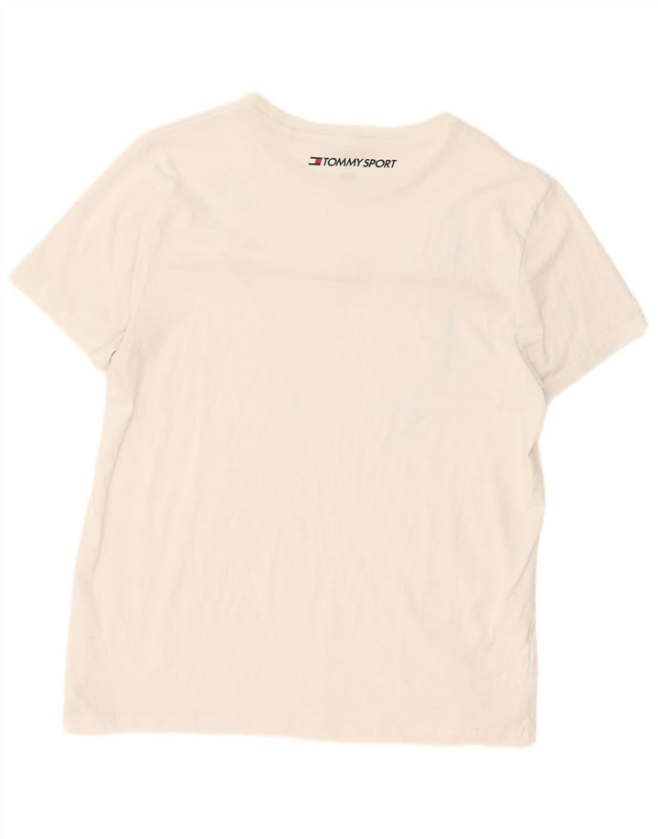 Tommy Hilfiger Camiseta masculina grande de algodão branco