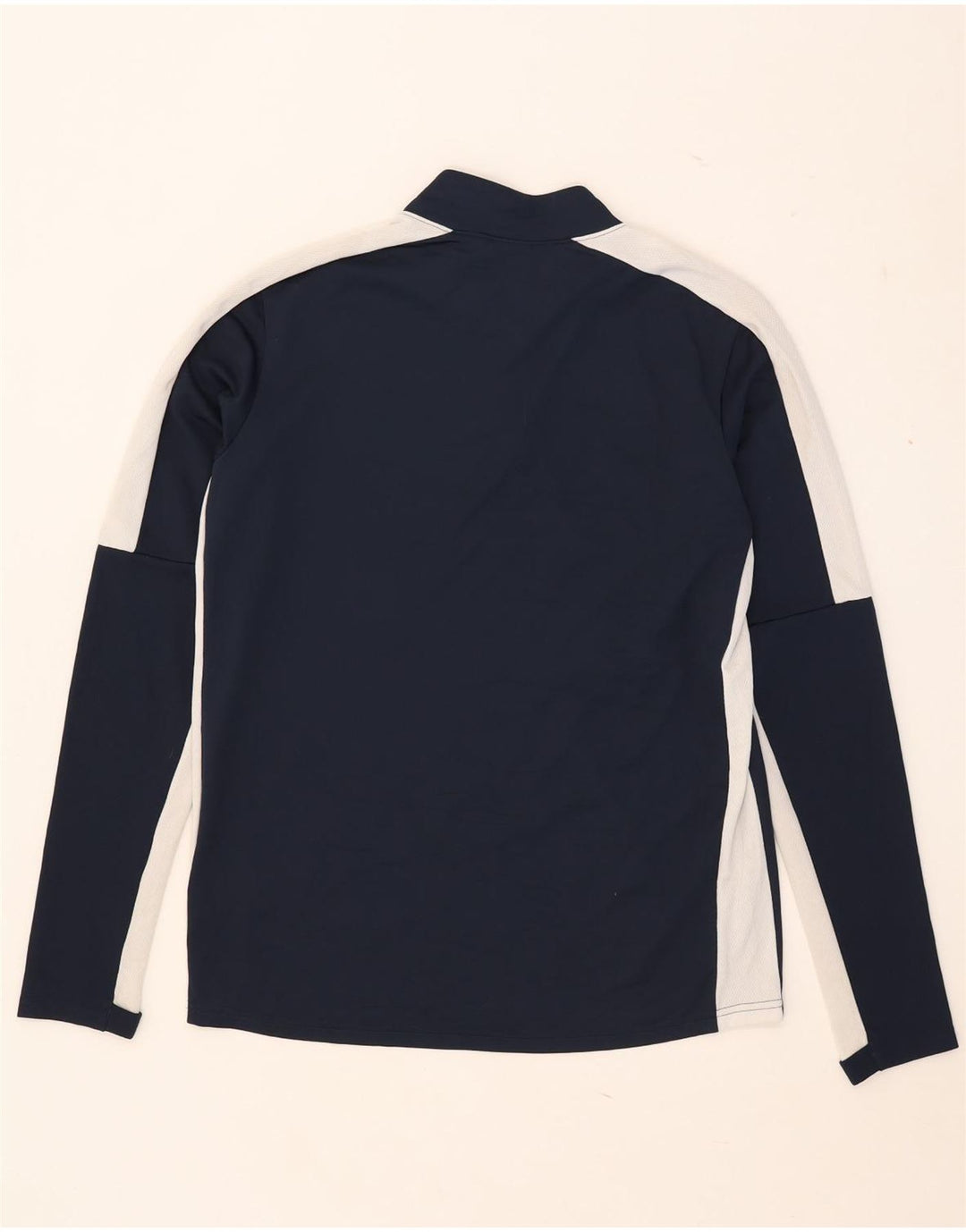 Nike Mens Dri Fit Pullover Treino Top Médio Azul Marinho Colourblock