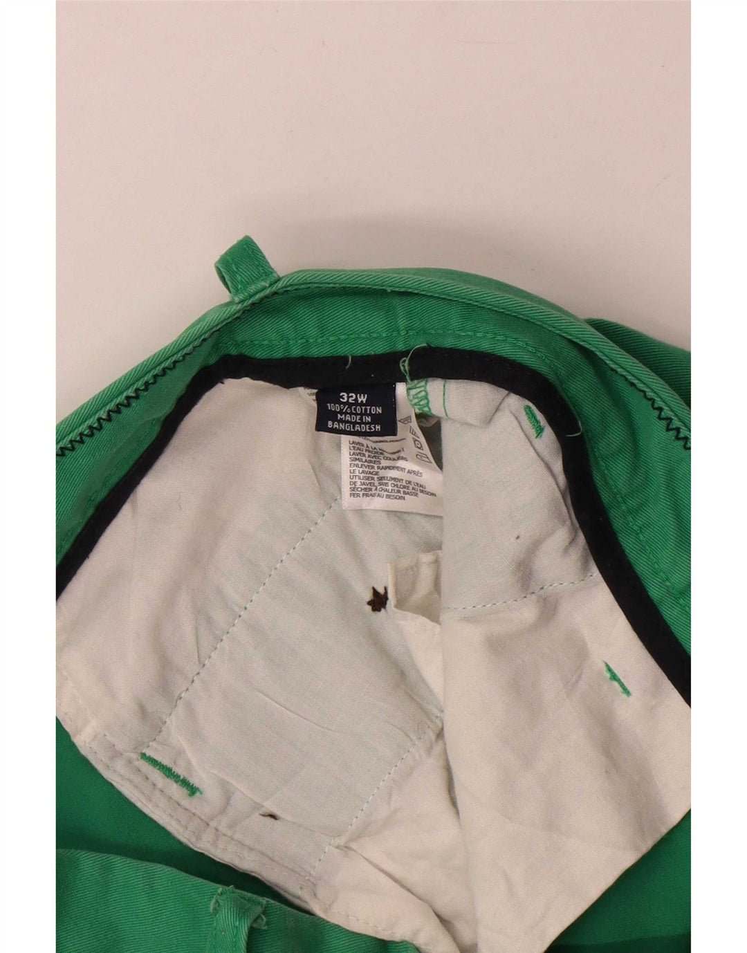 Nautica Mens Chino Shorts W32 Médio Algodão Verde
