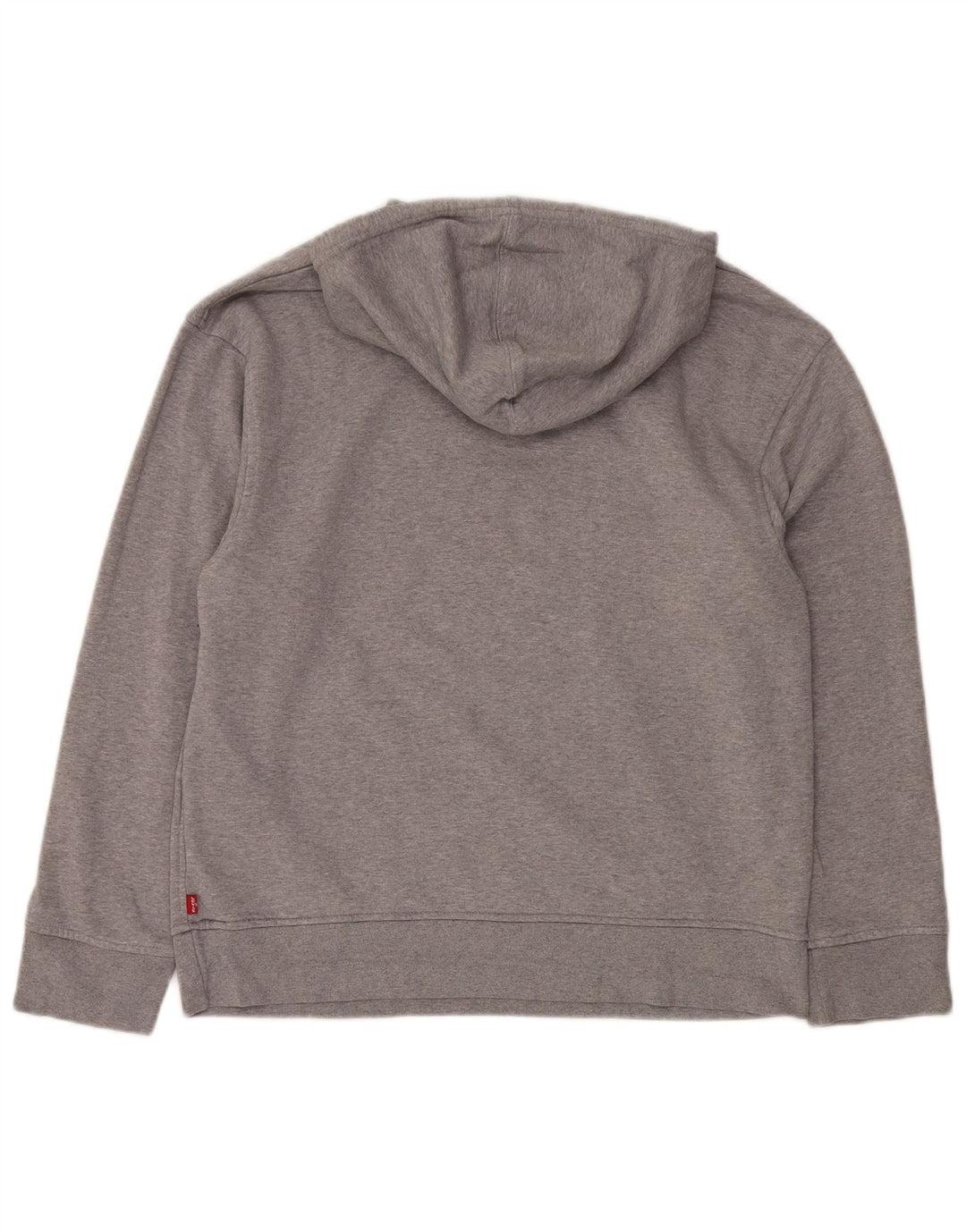 Suéter masculino com capuz estampado relaxado LEVI'S algodão cinza médio