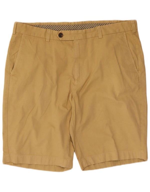 Brooks Brothers Mens Chino Shorts W38 XL Algodão Bege