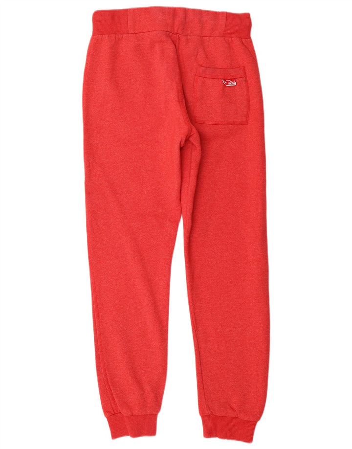 Calça de treino masculina SUPERDRY com estampa gráfica pequena de algodão vermelho