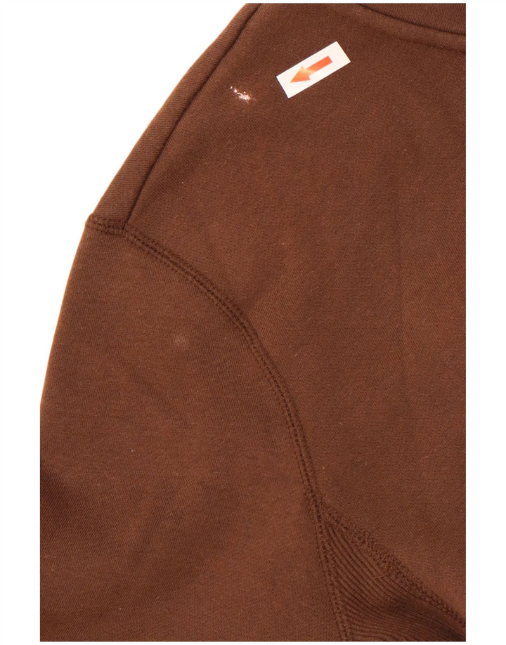 Nike Mens Tracksuit Top Jacket UK 38/40 Médio Marrom Algodão