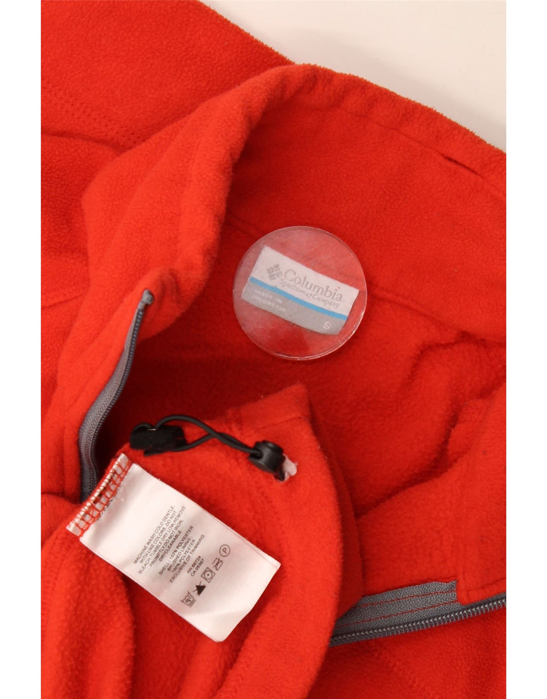 Jaqueta de lã masculina Columbia UK 36 poliéster vermelho pequeno