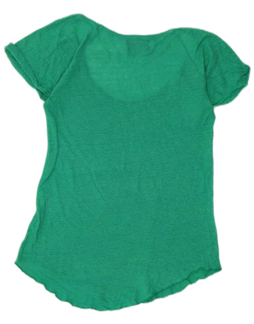 Camiseta feminina Zara Top UK 10 pequena verde