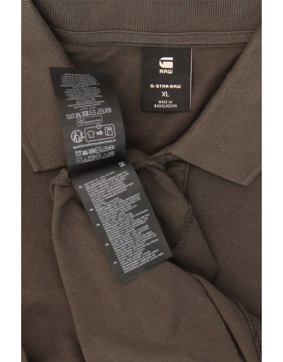 Camisa polo masculina G-Star Raw XL algodão cáqui