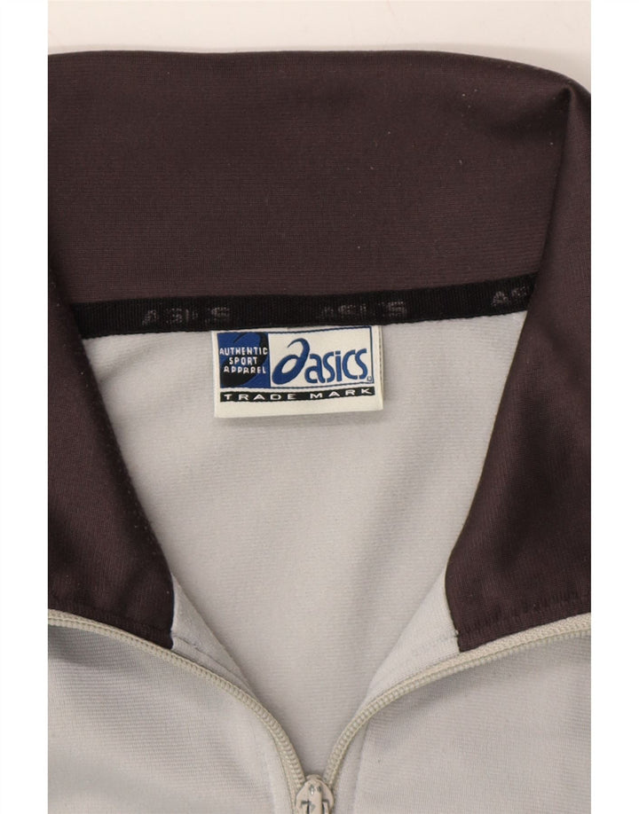 ASICS Mens Tracksuit Top Jacket Large Grey Vintage Asics and Second-Hand Asics from Messina Hembry 
