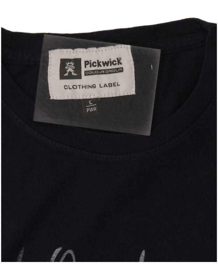 Camiseta masculina Pickwick com estampa gráfica grande azul marinho