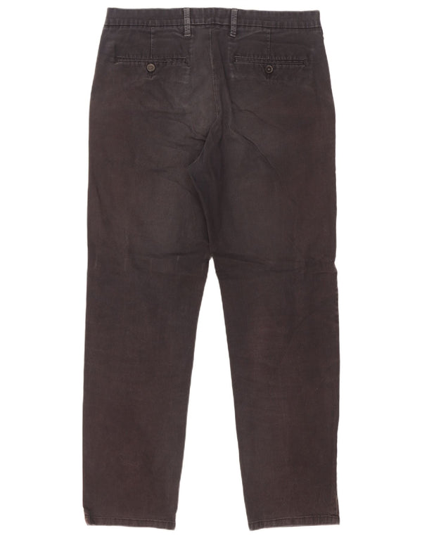 Calça chino masculina Marks & Spencer reta regular fit W34 L31 preta
