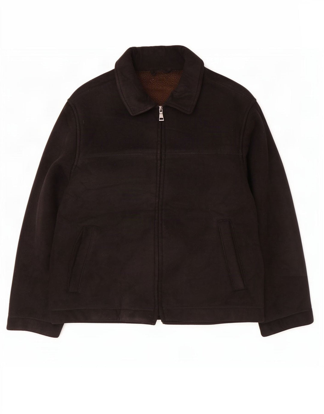 Jaqueta masculina Marks & Spencer Blue Harbor Sherpa Reino Unido 40 grande poliéster preto