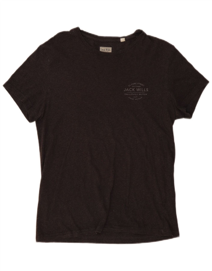 Camiseta masculina JACK WILLS algodão cinza médio