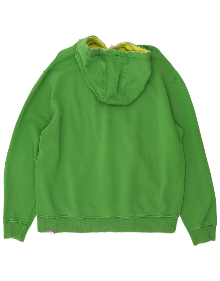 THE NORTH FACE Mens Graphic Hoodie Jumper XL Algodão Verde