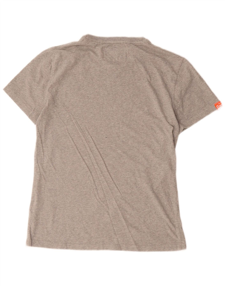 Camiseta masculina Superdry Top cinza médio algodão