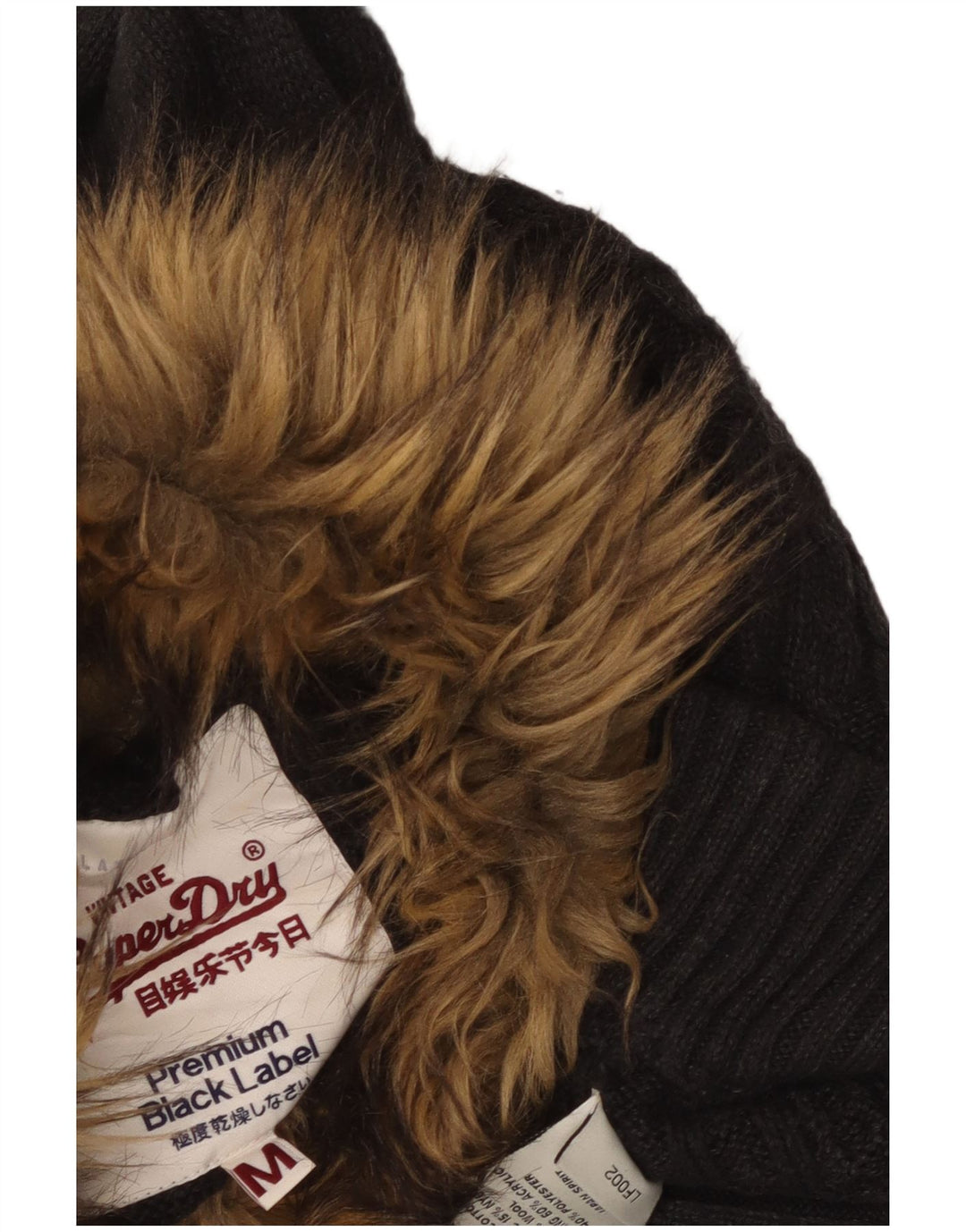 Suéter feminino SUPERDRY Longline com gola tartaruga Reino Unido 12 cinza médio