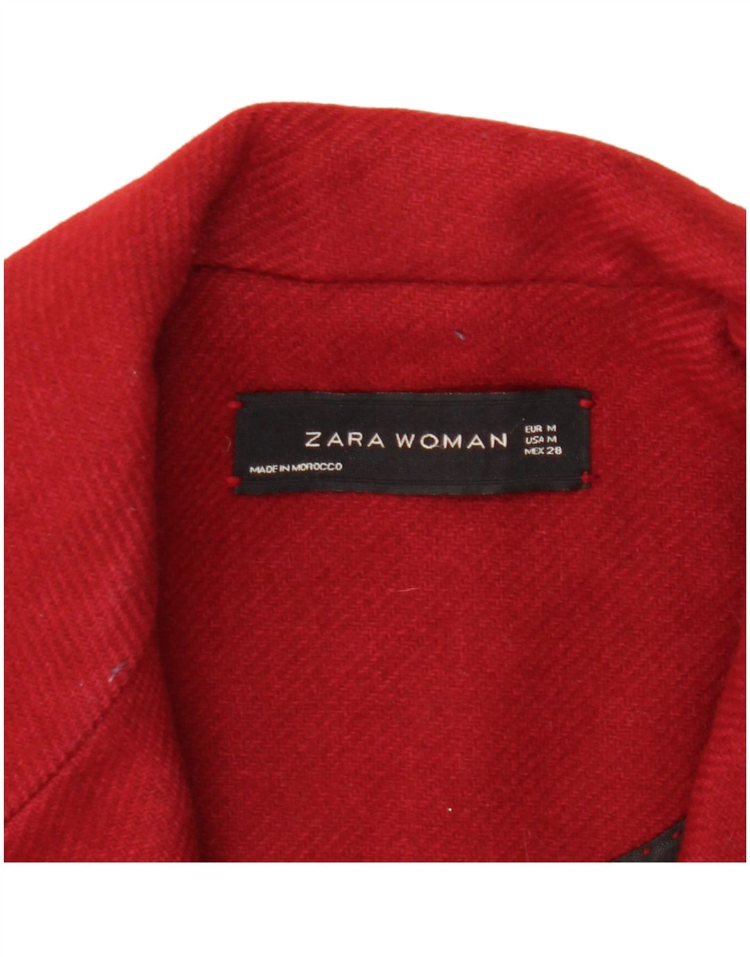 Sobretudo feminino Zara UK 12 vermelho médio