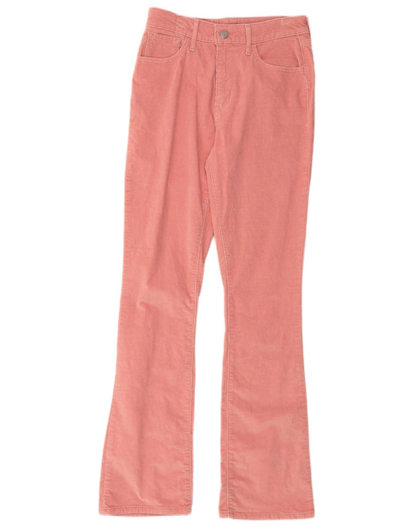 Levi's Womens 725 High Waist Bootcut Corduroy Trousers W26 L32 Pink Cotton