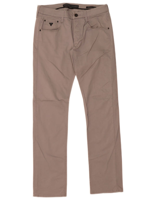 Guess Mens Vermont Slim Tapered Calça Casual W32 L34 Algodão Cinza