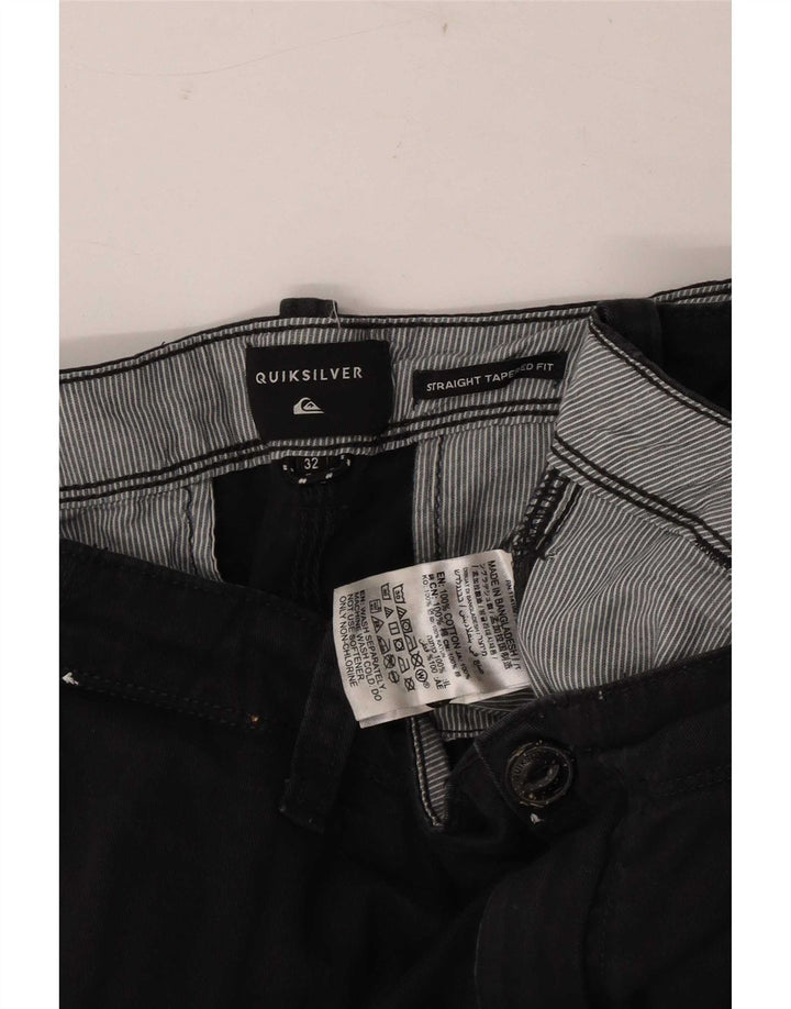 Quiksilver Mens Cargo Shorts W32 Grande Algodão Preto