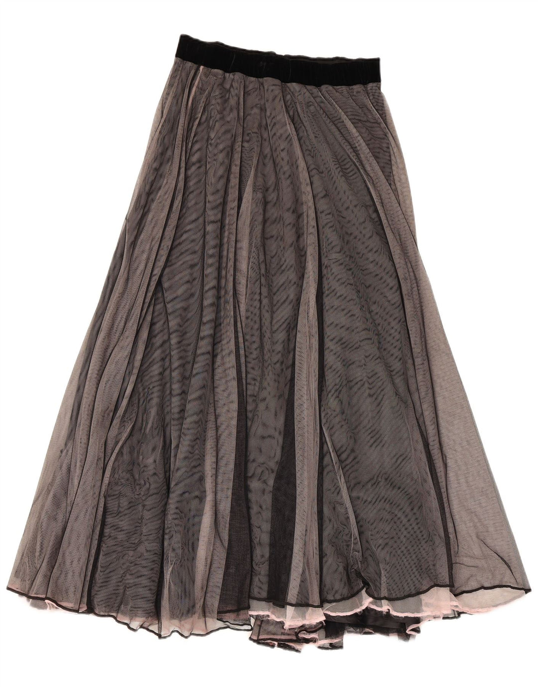 Saia larga feminina GABI LAUTON EU 40 médio W28 poliéster preto