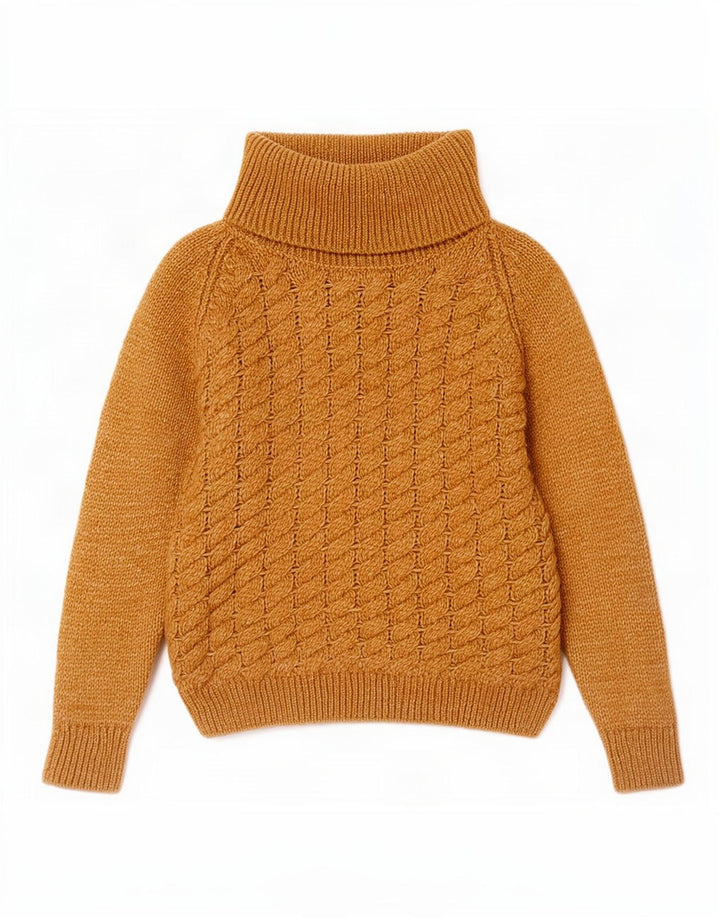 Suéter feminino Massimo Dutti com gola redonda Reino Unido 14 médio marrom acrílico
