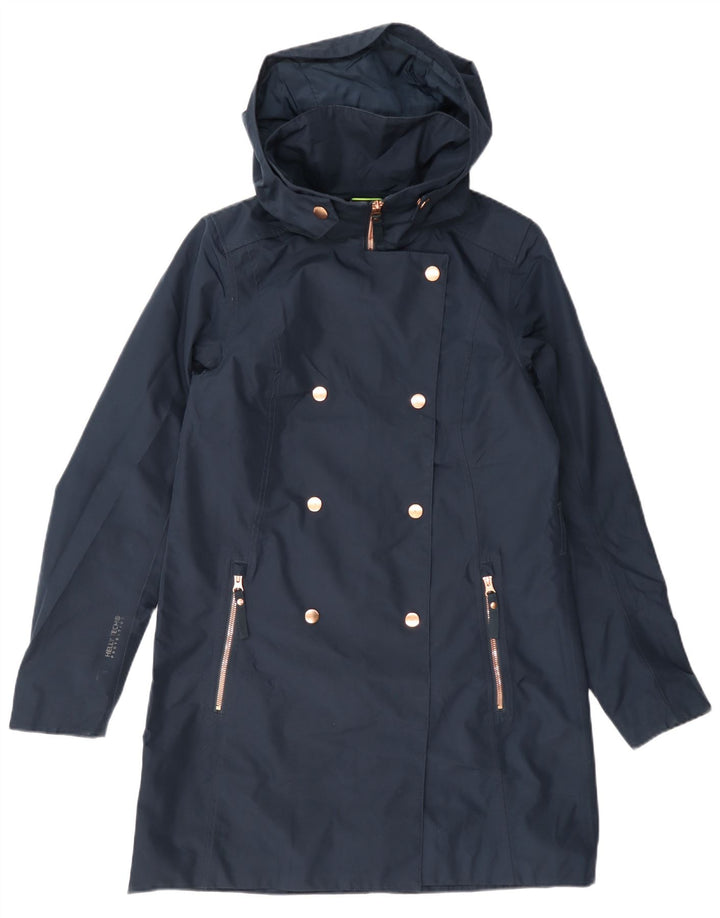 Capa de chuva feminina com capuz duplo Helly Hansen Reino Unido 10 pequena azul marinho