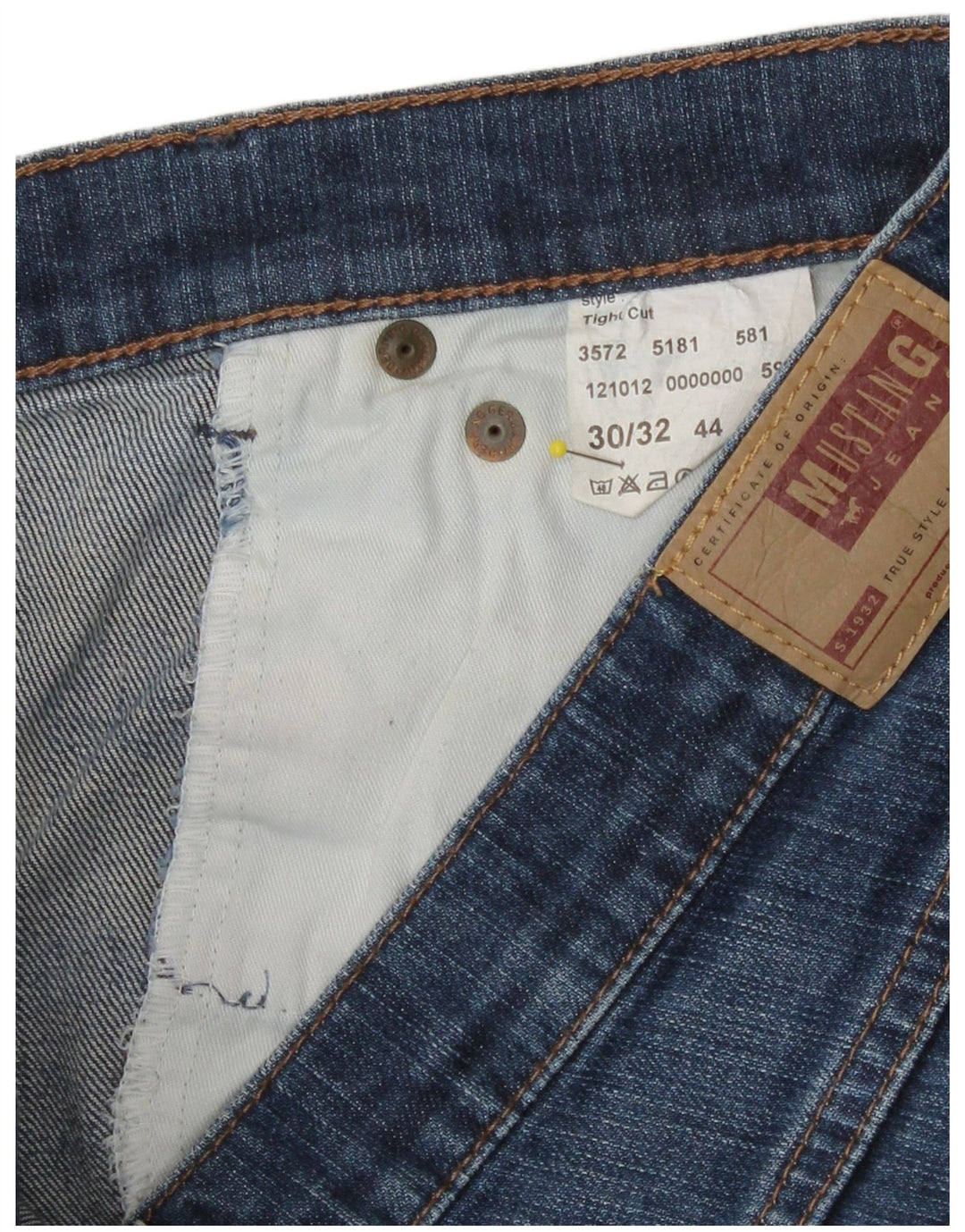 Mustang feminino bootcut jeans W30 L29 algodão azul