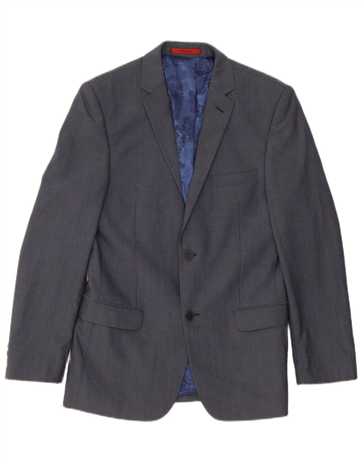 Jaqueta blazer masculina de 2 botões Ted Baker Reino Unido 38 azul médio