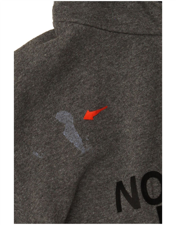 THE NORTH FACE Suéter gráfico masculino com capuz e algodão grande cinza manchado