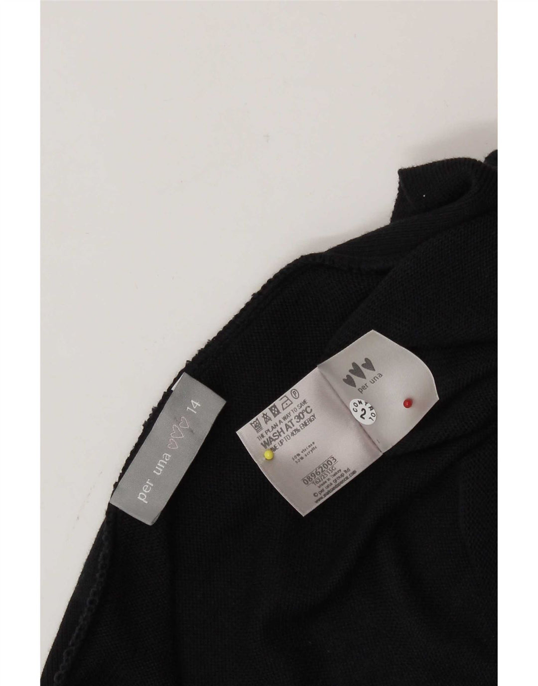 Suéter cardigã assimétrico feminino Marks & Spencer Reino Unido 14 grande preto