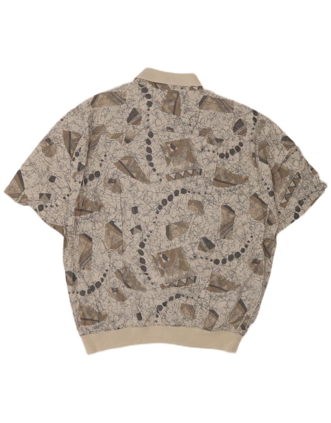 Pulôver masculino Malagrida com estampa abstrata de manga curta XL Viscose cinza