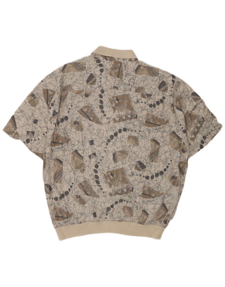 Pulôver masculino Malagrida com estampa abstrata de manga curta XL Viscose cinza