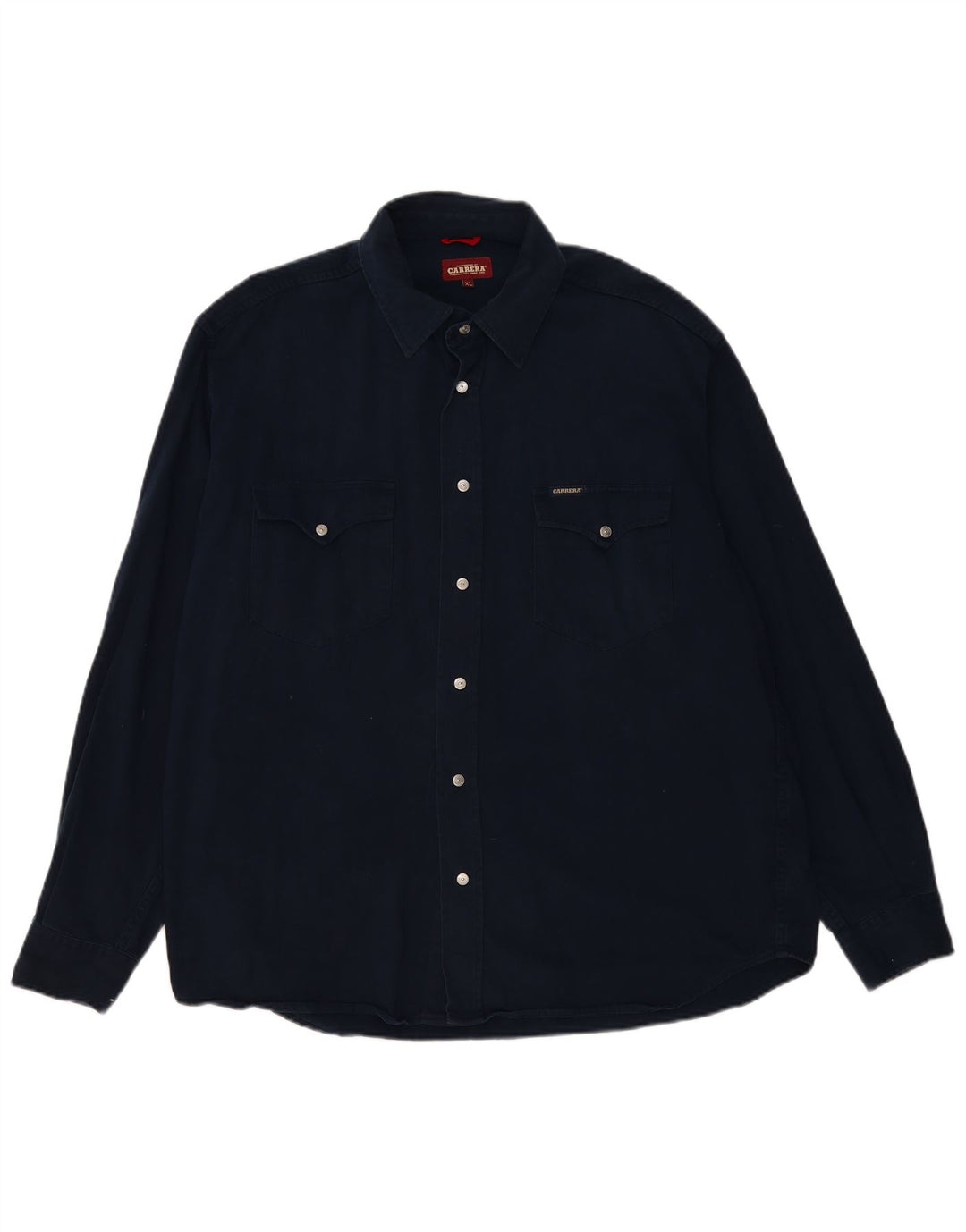Camisa masculina CARRERA XL azul marinho algodão