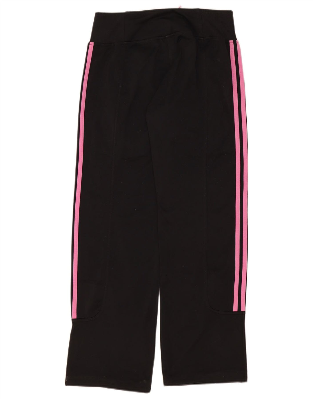 Calça de treino feminina Adidas UK 10 pequena poliéster preto