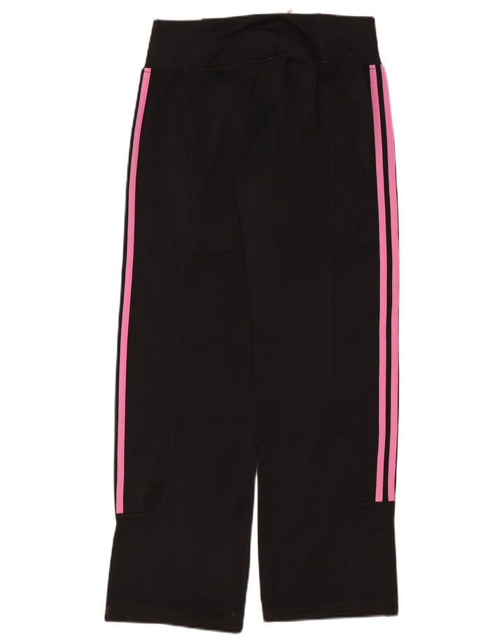 Calça de treino feminina Adidas UK 10 pequena poliéster preto
