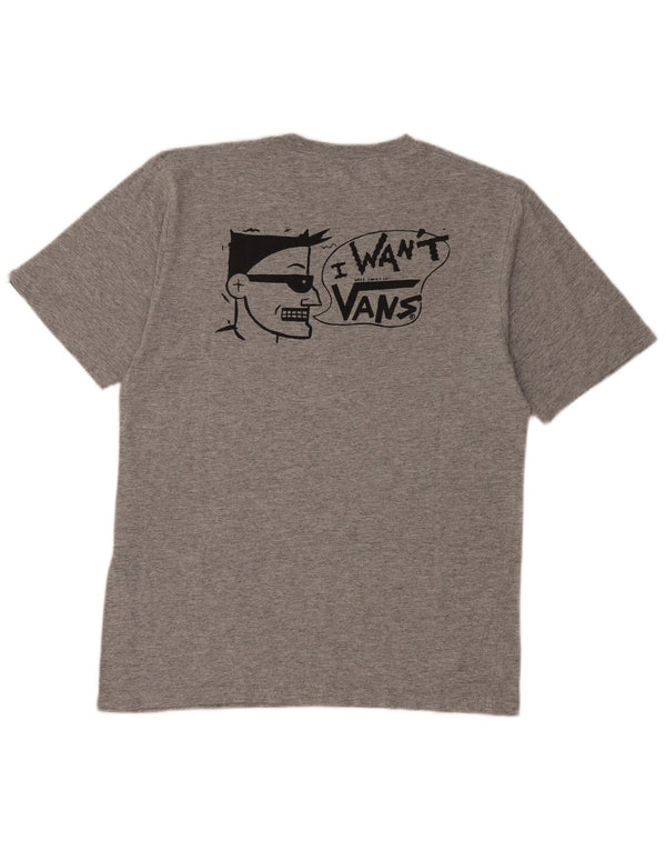 Camiseta VANS Boys Custom Fit Graphic Top 10-11 Anos Cinza Médio Flecked