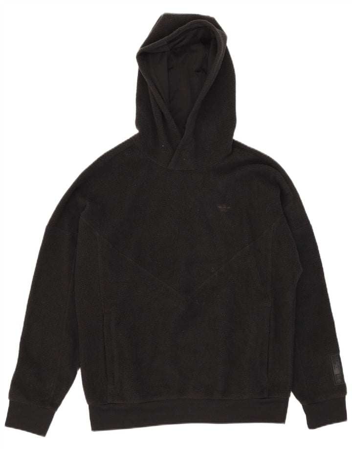 Jumper de lã com capuz Adidas meninos 12-13 anos preto poliéster